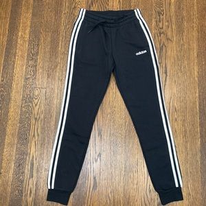 Adidas three striped joggers